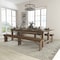 Flash Furniture Rectangle Antique Farm Table , 40"; 96" W 30"; 17-3/4" H, Wood XA-FARM-6-GG - alternate 1